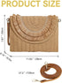 YYW Straw Handbag Straw Clutch Straw Shoulder Bag for Women Summer Beach Cruising Envelope Clutch Raffia Bag...