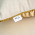 Alerfa 12 x 20 Inch Khaki White Geometric Striped Gold Leather Patchwork Velvet Cushion Case Luxury Modern Lumbar Throw Pillow Cover Decorative Pi...
