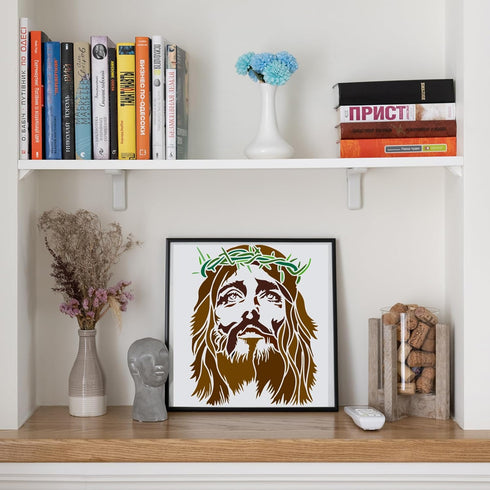 FINGERINSPIRE Crown of Thorns of Jesus Christ Painting Stencil 11.8x11.8 inch Reusable Christ Jesus Drawing Template Religious Theme Craft Stencil...