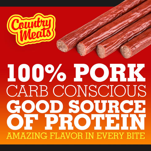 Country Meats, Meat Sticks, 0 Trans Fat, USDA Certified, Good Source of Protein, Carb Conscious Snack (10 Meat Sticks, Bold Teriyaki)...
