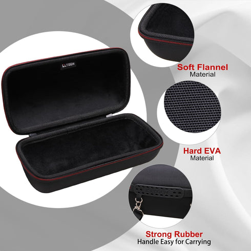LTGEM Hard Travel Case for JBL Pulse 5 Portable Bluetooth Speaker - Protective Carrying Storage Bag with Shoulder Strap(Black+Black)...