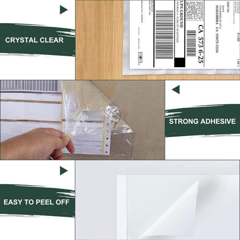 Packing List Pouches 4.5'' X 5.5'', Shipping Label Sleeves, Packing Slip Envelopes, Clear Adhesive Top Loading Packing List (100 Bags)...