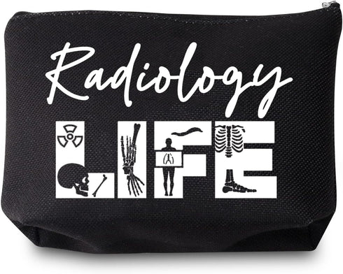 Radiology Life Makeup Bag Radiology Tech Cosmetic Bag Radiology Technician Radiology Gifts Future X-Ray Tech Graduation Gift...