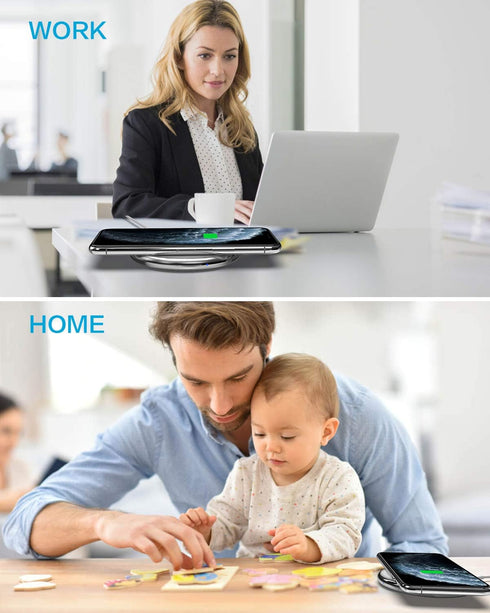 Fast Wireless Charger,Vebach Wireless Charging pad Compatible with IPH 15/14/13/12 Pro Max/12/13/12 Mini/SE/11/11 Pro/XS,Galaxy S20 S10 S9 S8, Not...