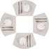 SHACOS Wedge Placemats for Small Round Table Set of 4 Woven Vinyl PVC Placemats Heat Resistant Wipeable Indoor Outdoor Table Mats (4, Beige)...