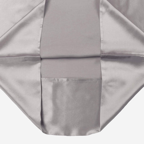 Lilysilk 19 Momme 100% Mulberry Silk Pillowcase Travel Size, Silvergray, 12" x 16"...