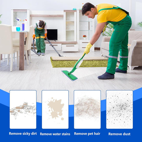 8 Pack Upgrade Mop Head Replacement for Libman Freedom Spray Mop, Microfiber Reusable & Washable Wet Floor Cleaning Mop Pads?Blue)...