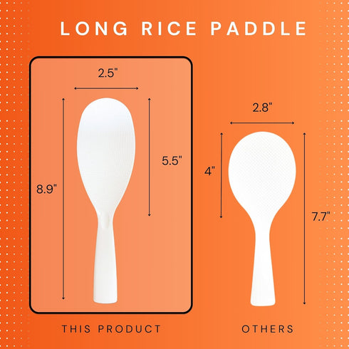 Extra Long Rice Paddle Spoon Scooper Spatula Safe Non Stick Standing Kitchen Cookware Tool Heat Resistant Rice Cooker Spoon Server Made in Korea (...