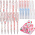 30 Pcs Kawaii Peach Mechanical Pencil Set Include 12 Mechanical Pencils 6 Cute Peach Erasers 12 Tube HB Pencil Refills First Day of School Back to...