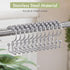 Amazer Shower Curtain Hooks Rings, Rust-Resistant Stainless Steel Double Shower Curtain Hooks, Shower Hooks for Shower Curtain and Liner Bathroom,...