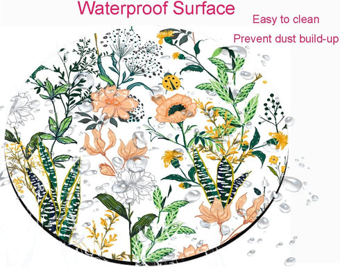 Mouse Pad, Beautiful Floral Round Mouse Pad, Waterproof Circular Small Mouse Pads with Designs, Non-Slip Rubber MousePads for Office Home Laptop T...