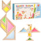 BOHS Translucent Tangram with Multilingual Activity Cards - 1 Inch Thickness - Preschool Gift - Kids kindergarten Light Table Accessories/Window P...