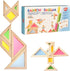 BOHS Translucent Tangram with Multilingual Activity Cards - 1 Inch Thickness - Preschool Gift - Kids kindergarten Light Table Accessories/Window P...