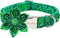 Unique style paws St. Patrick's Day Dog Collar with Flower Green Clover Pet Collar for Small Medium Large Boys Girls Dogs-L...