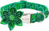 Unique style paws St. Patrick's Day Dog Collar with Flower Green Clover Pet Collar for Small Medium Large Boys Girls Dogs-L...