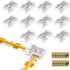 EMITEVER 8mm LED Strip Connectors 12pcs, Led Corner Connector T-Shaped Gapless Connection Solderless Transparent Tape Light Connectors for 2-Pin C...