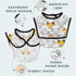 6 Pcs Baby Feeding Bibs Toddler Waterproof Bib Set with Crumb Catcher Pocket Infant Adjustable Baby Teething Bib Babies Food Bibs Keepsake Gift fo...