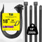 Black Cable Zip Ties Heavy Duty 18 Inch, 50Pcs Plastic Wire Ties with 200lb Strength, Large Zip Ties Heavy Duty Big Cable Ties Extra Long Tie Wrap...