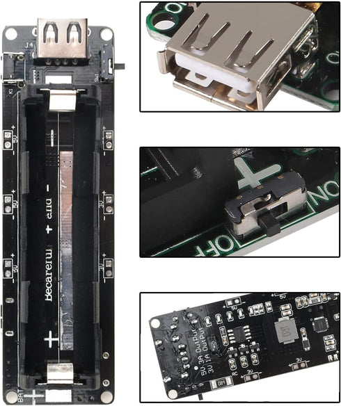 diymore 1865O Battery Holder Li-ion Battery V3 Shield 1 Holder 3V/1A 5V/2A USB Power Bank Battery Charging Module Power Bank Battery Charging Modu...