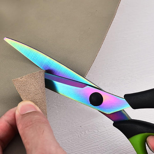 Scissors All Purpose,Heavy Duty Sharp Titanium Blades Scissors with Rubber Soft Grip Handle,Craft Scissors Set of 3 Pack Tool Set Great for Office...