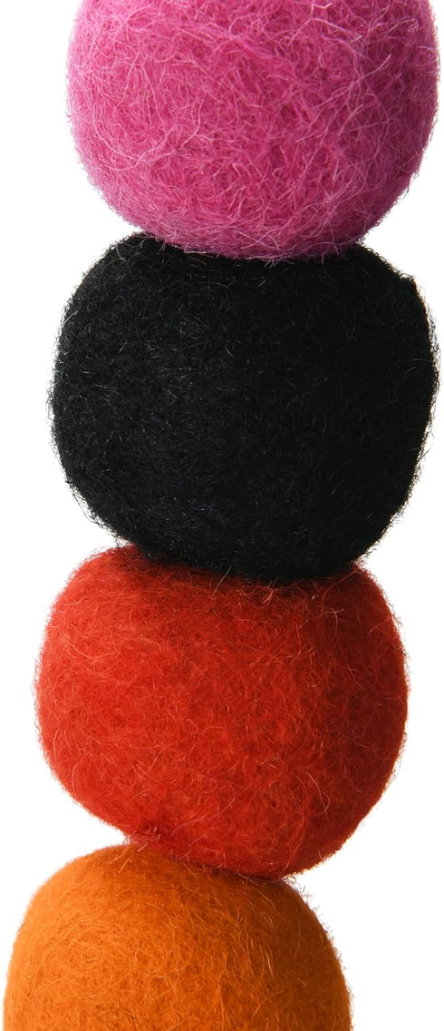 Creative Co-Op Wool Felt Ball Garland, Multi Color...