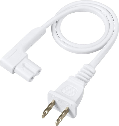 19.5in 2-Pack Power Cord Compatible with Sonos One, Sonos One SL, Sonos Play-1 Speakers - Power Plug Cable (Short, White)...