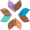 LiQunSweet 20 Pcs Transparent Resin & Walnut Wood Pendants with Gold Foil Fishtail for Jewelry Making DIY Crafts - 23x28mm...