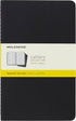 Moleskine Cahier Journal, Soft Cover, Large (5" x 8.25") Squared/Grid, Black, 80 Pages (Set of 3)...