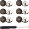 GIYOMI 20mm No Sewing Jeans Buttons Replacement Kit with Metal Base,12 Sets Nailess Removable Metal Buttons Replacement Repair Combo Thread Rivets...
