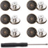 GIYOMI 20mm No Sewing Jeans Buttons Replacement Kit with Metal Base,12 Sets Nailess Removable Metal Buttons Replacement Repair Combo Thread Rivets...