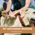 Dog Pin Brush, Airbag Grooming Wooden Comb Pet 20mm Stainless Steel Round Pin Slicker Brush with Bamboo Handle for Removing Shedding Tangles Dead ...