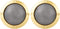 X AUTOHAUX 2pcs 4" Car Metal Audio Speaker Cover Black Glossy Mesh Subwoofer Grill Horn Guard Decorative Circle Grille Protector Gold Tone...