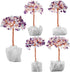 mookaitedecor Amethyst & Rose Quartz & Aquamarine Crystal Tree on Rock Crystal Cluster Stone Base Money Tree of Life for Good Luck Table Decoratio...