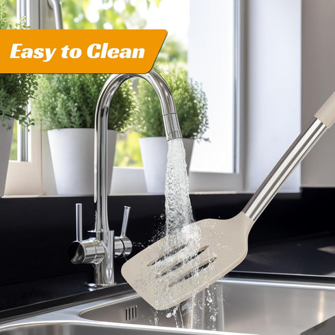 Kitchen Utensils Set of 4 Pack,Silicone Kitchen Utensils Set for Nonstick Cookware,Perfect for Baking and Mixing,Spatula Set BPA Free,Dishwasher S...