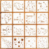 16 Star Stencils for Wall Painting Moon Twinkle Stars Stencil for Card Making Paint Reusable Star Zodiac Constellation Stencils for Walls Wood Bur...