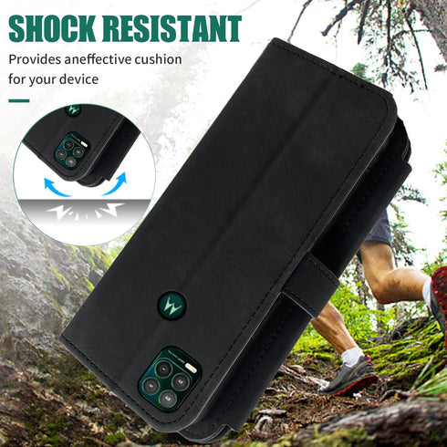 Furiet Compatible with Moto G Stylus 5G 2021 Wallet Case Flip Credit Card Holder Cell Folio Purse Lanyard Wrist Strap Rugged Slot Mobile Phone Cov...
