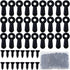 Picture Frame Turn Button Fasteners Set - 100 Pieces Picture Frame Hardware Backing Clips Photo Frame Hardware Clips with 100 Pieces Screws for Cr...