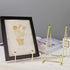 2 Pack Gold Iron Display Stands, Metal Wire Frame Holders for Pictures, Decorative Plates & Tabletop Art (4 inch)...