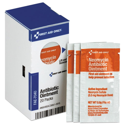First Aid Only FAE-7040 SmartCompliance Refill Antibiotic Ointment Packets, 20 Count...