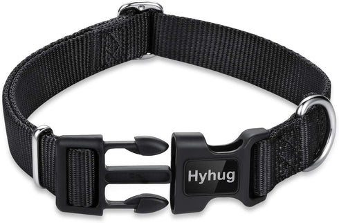 Hyhug Pets Classic Regular Solid Color Collection Pup Dog Collar (Small, Black)...