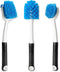 Dish Brush Set of 3 with Water Bottle Brush, Dish Scrub Brush and Scrubber Brush - Kitchen Scrub Brushes, Non Slip Long Handle for Cleaning Cleane...