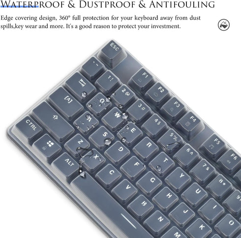Keyboard Cover Skin for Logitech K845 Mechanical Illuminated Keyboard, Logitech K845 Keyboard Protector Accessories,Ultra Thin Desktop PC Silicone...