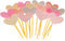Cupcake Toppers 30Pcs Set, GUCUJI Funny Pink Heart DIY Glitter Mini Birthday Cake Snack Decorations Picks Suppliers Party Accessories for Wedding ...