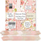 6x6 Pattern Paper Pack - Watercolor Roses - with Florals -Scrapbook Single-Sided-64 Sheets- 50% Smaller Patterns - by Miss Kate Cuttables...