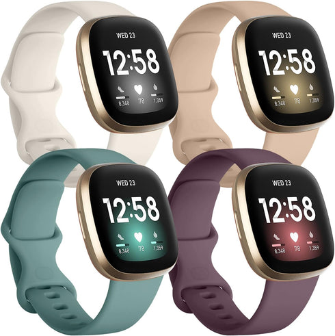 Getino Compatible with Fitbit Sense 2/ Sense Bands/Versa 4/ Versa 3 Bands Women Men, Soft Sport Accessories, Band for Fitbit Sense/Sense 2/ Versa ...