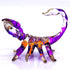 Scorpion Miniature Figurines Animals Hand Painted Blown Glass Art Gold Trim Collectible Gift Decorate, Orange Purple...