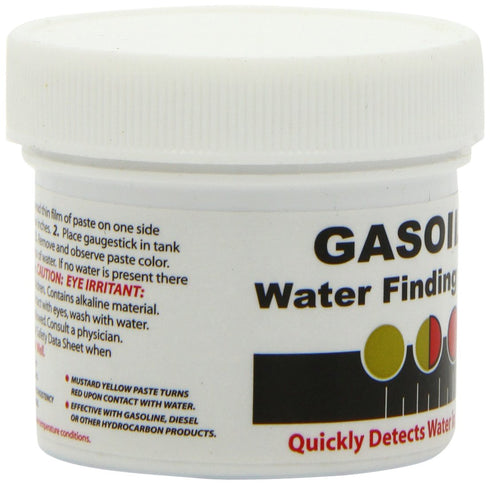 Gasoila Water Finding Paste - Fuel Water Detection Gasoline, Diesel, Kerosene, Petroleum | 2.5 oz Jar | Quick Color Change | Reliable & Easy to Us...