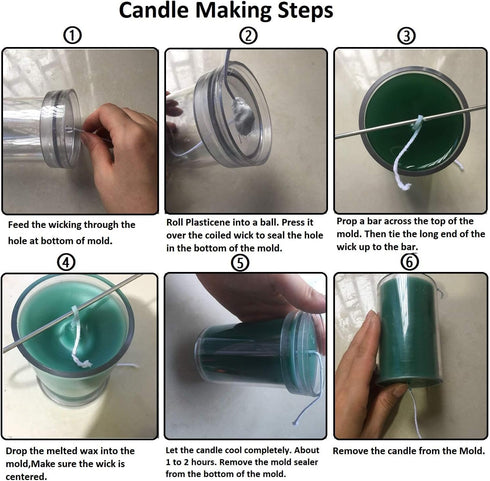 MILIVIXAY Cylinder Candle Molds for Beeswax Wax Molds Duarable Plastic Candle Molds for Candle Making-Height: 5.1 Inch,Diameter:2.0 Inch....
