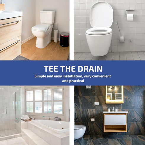 5pcs Three-way Drain Pipe Home Sink Overflow Three-way Sealed Sink Overflow Three-way Sink Drain Overflow Three-way Simple Sink Overflow Three-way...