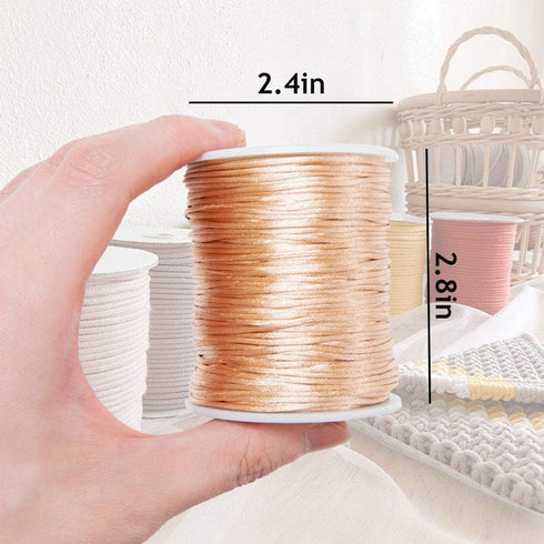 Promise Babe Gold Satin Rattail Cord for Baby Teething Necklace 75m DIY Teether Craft Supplies Line...